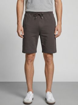 Nobero - Men Zip Pocket Regular Fit Solid Charcoal Grey Shorts