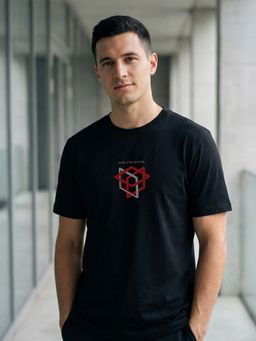 Nobero - Black Men's Premium Graphic Printed Regular T-Shirt