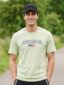 Nobero - Green Men's Premium Graphic Printed Regular T-Shirt