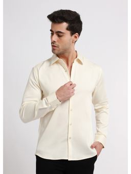 Banana Club - Cream Plain Satin Shirt