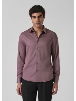 Banana Club - Nude Mauve Plain Satin Shirt