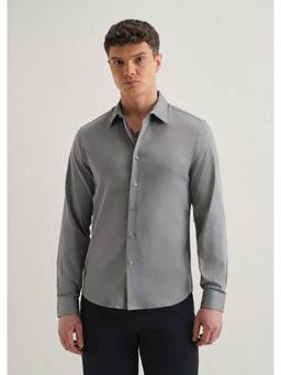 Banana Club - Hybrid Grey Plain Satin Shirt