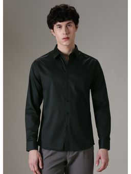 Banana Club - Dark Green Plain Satin Shirt