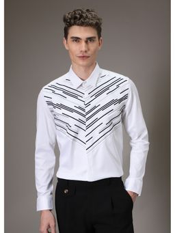 Banana Club - Strike Needle Work White Shirt