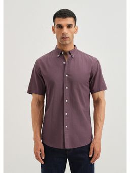 Banana Club - Purple Cotton Linen Shirt