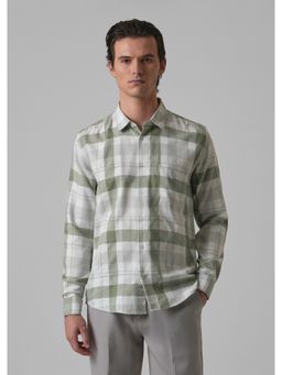 Banana Club - Melange Fern Green Check Shirt