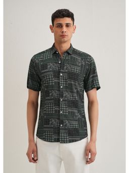 Banana Club - Green Ethnic Print Shirt