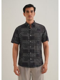 Banana Club - Ethnic Print Grey Shirt