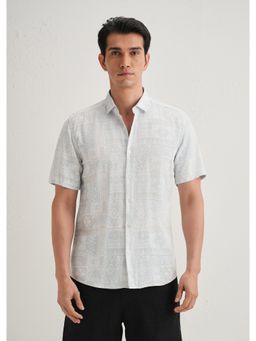 Banana Club - Geometric Print Blue Shirt