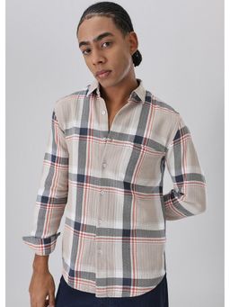 Banana Club - Dobby Check Beige Shirt