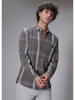 Banana Club - Brown Dobby Choco Check Shirt