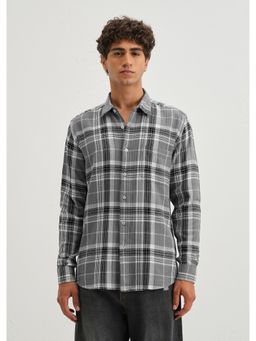 Banana Club - Dobby Ash Grey Check Shirt
