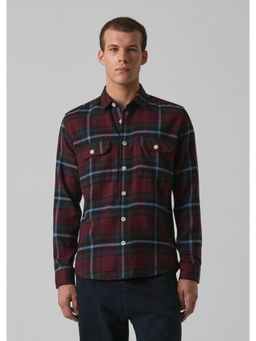 Banana Club - True Red Brushed Cotton Check Shirt