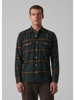 Banana Club - Olive Green Brushed Cotton Check Shirt