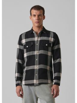 Banana Club - Black Bold Classic Brushed Cotton Check Shirt