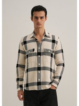 Banana Club - Black and White Brushed Cotton Check Shirt