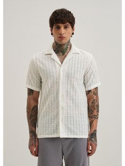 Banana Club - White Crochet Shirt