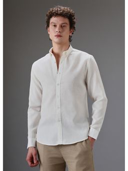 Banana Club - Off White Blended Linen Shirt