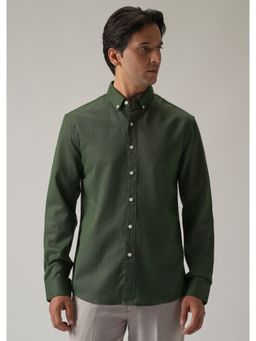 Banana Club - Cilantro Green Blended Linen Shirt