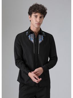 Banana Club - Black Ethnic Embroidery Designer Shirt
