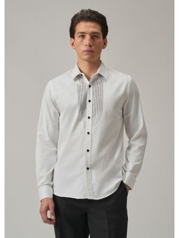 Banana Club - White Micro-Stud Designer Shirt
