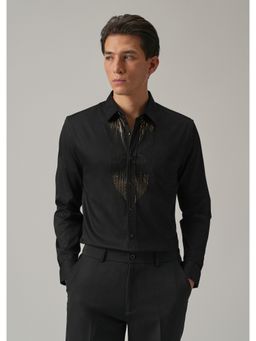 Banana Club - Black Micro-Stud Designer Shirt