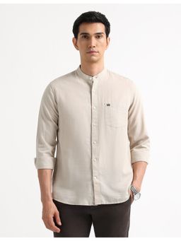 Arrow Sports - Cotton Full Sleeves Beige Shirt