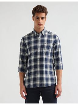 Arrow Sports - Cotton Full Sleeves Navy Blue Shirt