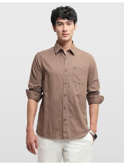 Arrow Sports - Cotton Full Sleeves Brown Shirt