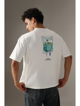 MONOTONE - White Tranquil Drip T-Shirt