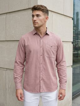 KUONS AVENUE - Corduroy Full Sleeves Mauve Shirt