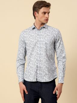 Cantabil - Men'S Breathable and Soft Blue Color Casual Shirt