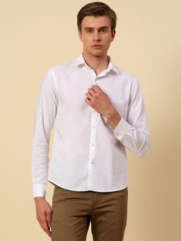 Cantabil - Men'S Breathable and White Soft Color Casual Shirt