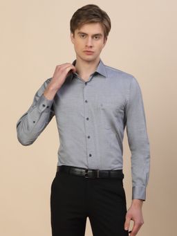 Cantabil - Men'S Grey Breathable and Soft Color Formal Shirt