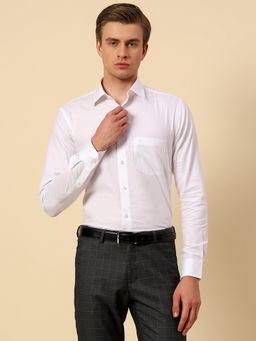 Cantabil - White Men's Breathable and Soft Color Formal Shirt