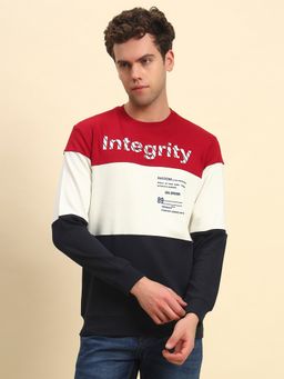 Cantabil - Printed Navy Blue T-Shirt