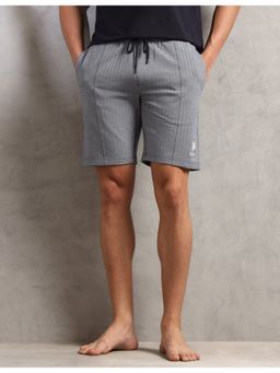 U.S. POLO ASSN. - Men's Chevron Slim Fit Textured Grey Lounge Shorts
