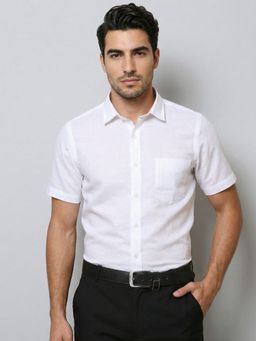 Southbay - Cotton Linen Half Sleeves White Shirt