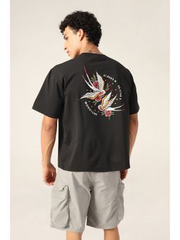 MONOTONE - Twin Swallows Black T-Shirt