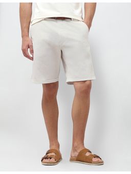 U.S. POLO ASSN. - Men's Solid Beige Slim Fit Shorts