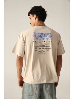 MONOTONE - Mr. Worldwide Beige T-Shirt
