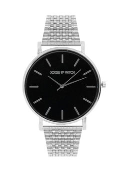 Joker and Witch - Joker & Witch Nebula Black Dial Round Analog Watch With Silver Strap For Women