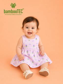 Kidbea - Purple Bamboo Cotton Sleeveless Casual Wear Girls Frock
