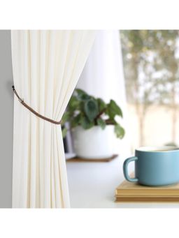 Deco Window - Curtain Tieback Rope Metal Cap 2 Piece