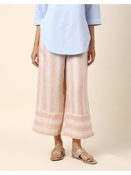Fabindia - White Linen Calf Length Culottes