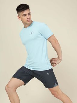 Technosport - Men Solid Slim Fit Round Neck Sports T-Shirt With Technocool