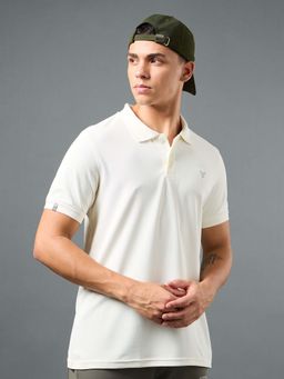 Technosport - Men Solid Slim Fit Polo Sports T-Shirt With Matpiq