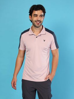 Technosport - Men Colorblock Relax Fit Polo Sports T-Shirt With Technocool