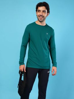 Technosport - Men Solid Slim Fit Round Neck Sports T-Shirt With Technocool