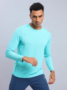 Technosport - Men Solid Slim Fit Round Neck Sports T-Shirt With Technocool